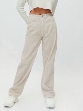 BDG Urban Outfitters Light Tan High Rise Baggy Wide Leg Corduroy Pants Size 27